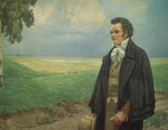 Franz Schubert in landscape near Vienna