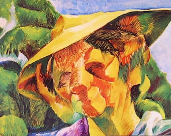 Boccioni: <em>Ritratto della signora Busoni</em> (1916) (Milano: Galleria d’Arte Moderna)