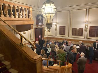 A packed Wigmore Hall Foyer