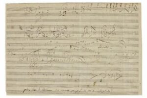 Sketch manuscript for Beethoven's "Emperor" Concerto