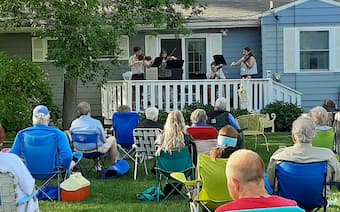 Many musicians performed in the back yard during national lockdowns