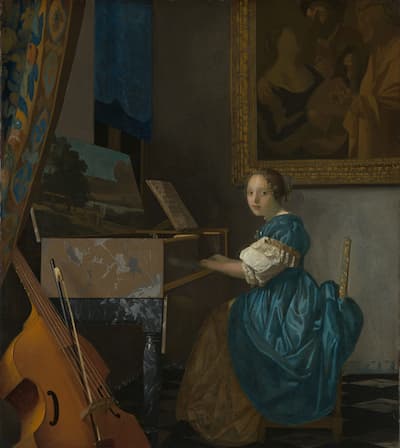 Vermeer: <em>A Young Woman Seated at a Virginal</em> (London: National Gallery)