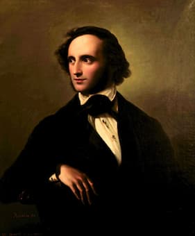 Portrait of Felix Mendelssohn by Wilhelm Hensel, 1847