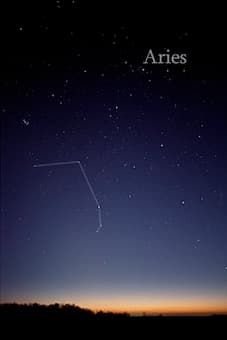 Aries in the Night Sky