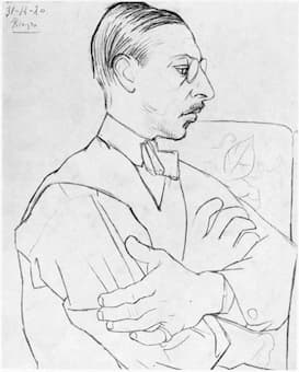 Igor Stravinsky, drawn by Pablo Picasso, 31 Dec 1920