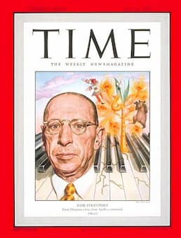 Stravinsky on Time Magazine cover, 1948
