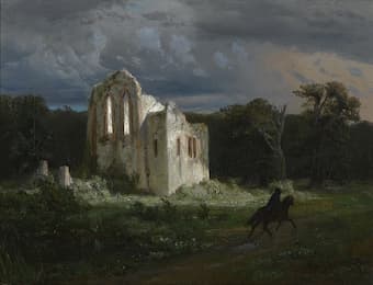 Arnold Böcklin: Moonlit landscape