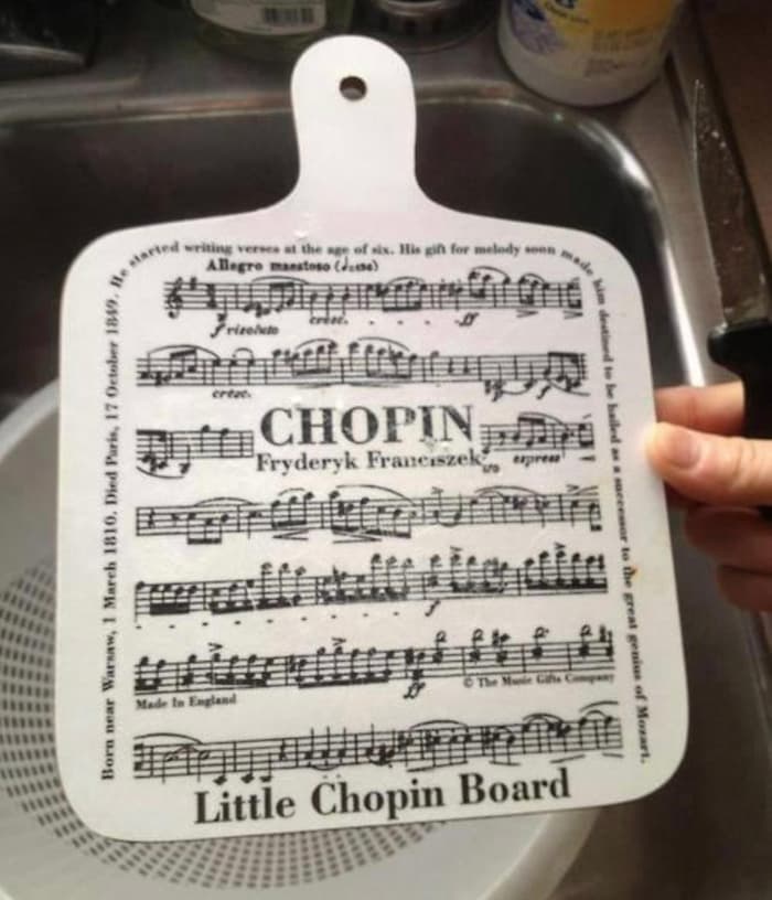 Can you guess the piece of music on this Chopin board?