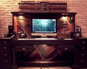 Piano-computer desk
