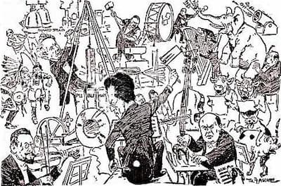 Anon: Gustav Mahler, Strauss and Schoenberg. (1907) (Illustrierten Wierner Extrablatt)