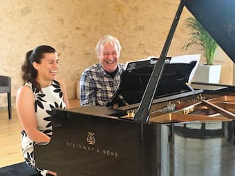 Amateur pianists at La Balie, France