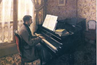 Gustave Caillebotte – Young Man Playing the Piano (1876)