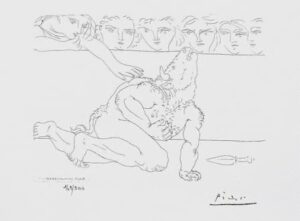 Picasso: Dying Minotaur in Arena