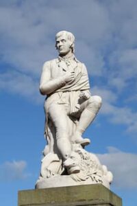 Statue of Robert Burns in Dumfies Town Centre
