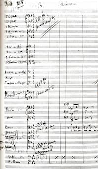 Habanera from Carmen, original manuscript