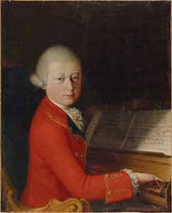 Portrait of Mozart at the age of 13 in Verona