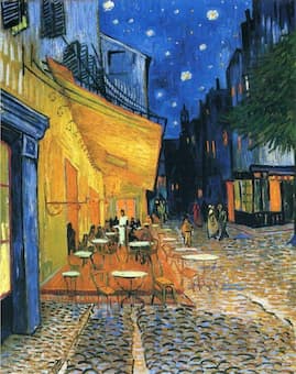 Van Gogh: Café Terrace at Night (1888) (Otterlo, The Netherlands: Kröller-Müller Museum)