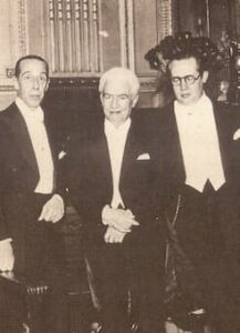 Lamberto Baldi, Manuel Ponce and Andrés Segovia