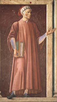 Portrait of Dante by Andrea del Castagno 