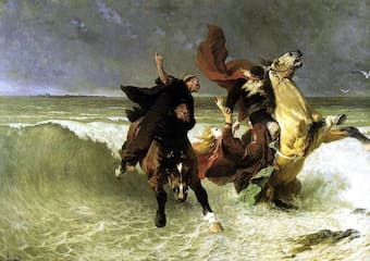 E.V. Luminais: Flight of King Gradlon (1884) (Musée des Beaux-Arts, Quimper)