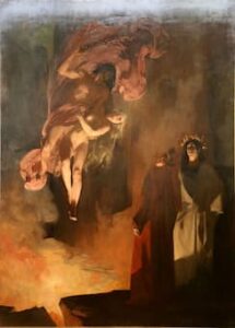 Henri Martin: Paolo and Francesca da Rimini in Hell