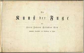 Title page of The Art of Fugue