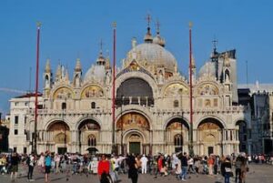 West Facade of St. Mark's Basilica, Venice, Metropolitan City of Venice, Region of Veneto, Italy