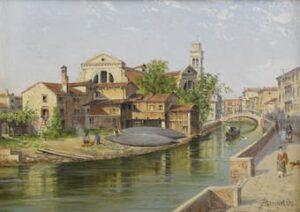 View of the Squero di San Trovaso, Venice