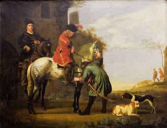 Cuyp: Le départ pour la promenade à cheval (ca. 1660-1670) (Paris: Musée du Louvre)