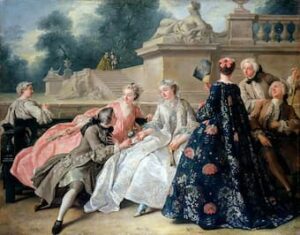 Jean François de Troy: La Déclaration d'amour (1731) (Berlin: Charlottenburg Palace)