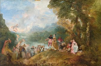 Watteau: Pèlerinage à l'île de Cythère (1717) (Paris: Musée du Louvre)
