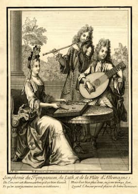Nicholas and Robert Bonnart: Simphonie du tympanum, du luth, et de la flûte d'Allemagne, ca. 1690-1710 (British Museum)