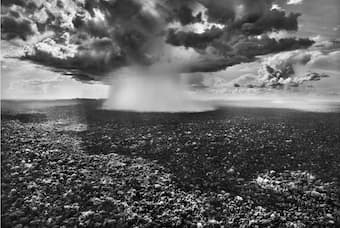 The rain is so intense in Serra do Divisor National Park that it looks like an atomic mushroom cloud. State of Acre, 2016 (Sebastião Salgado)