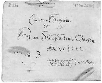 Anna Magdalena Bach notebook