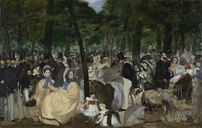Edouard Manet: Music in the Tuileries Gardens, 1862 (The National Gallery, London)