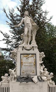 Mozart statue at Burggarten, Vienna