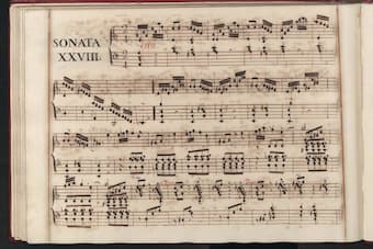 Scarlatti's Sonata 28 manuscript