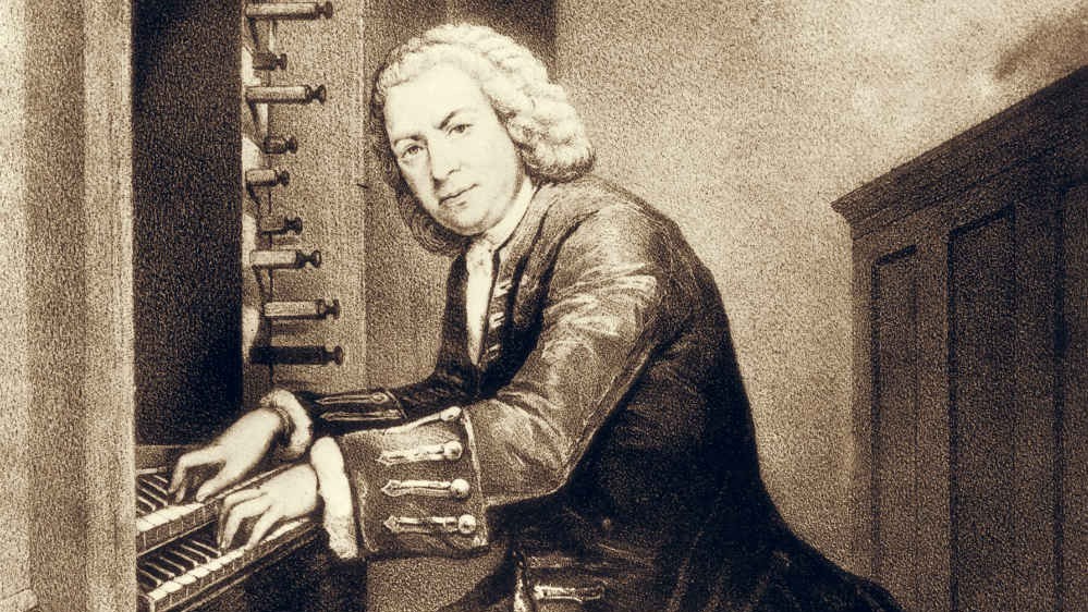 J. S. Bach playing the organ