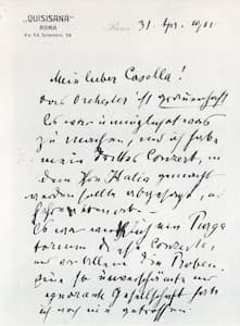 1910 letter from Mahler to Casella