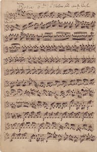 BWV 1006 Preludio autograph manuscript, 1720