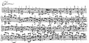 Bach: Chaconne manuscript