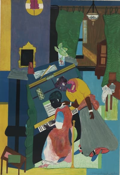 Romare Bearden: The Piano Lesson (Homage to Mary Lou), 1983 (PAFA)
