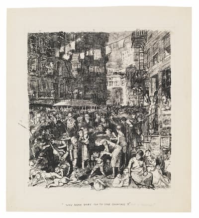 George Bellows: Why Don't They Go to the Country for Vacation?, 1913 (LACMA)