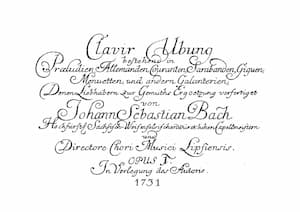 Title page of the Clavier-Übung (1731)