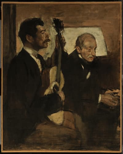 Edgar Degas: Degas's Father Listening to Lorenzo Pagans Playing the Guitar, ca. 1869-1872 (MFA) 