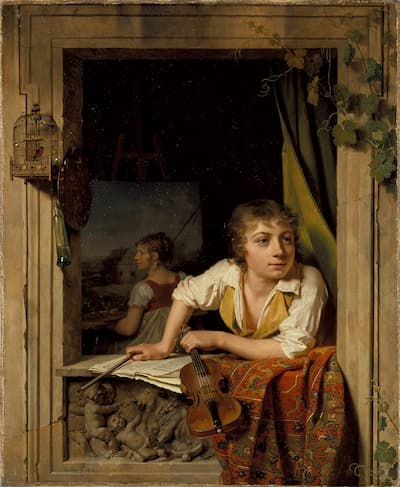 Martin Drölling: Painting and Music (Portrait of the Artist's Son), 1800 (LACMA)