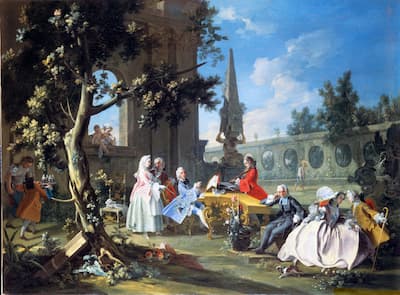Filippo Falciatore: Concert in a Garden, ca. 1750 (DIA)