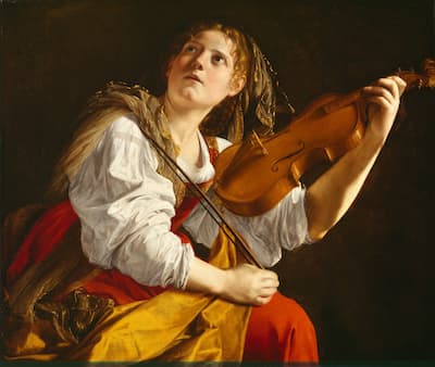 Orazio Gentileschi: Young Woman with a Violin (Saint Cecilia), ca. 1612 (DIA)