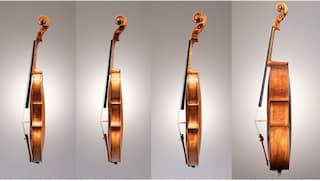 The Paganini Quartet instruments (front and side views)