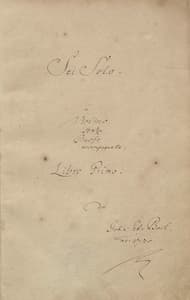 Title page BWV1001-1006 autograph manuscript, 1720